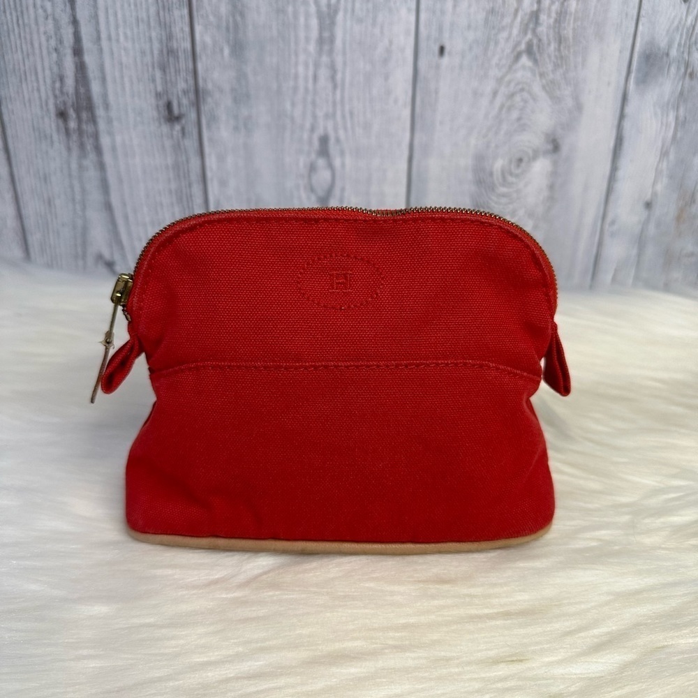 HERMES mini bolide pouch in red